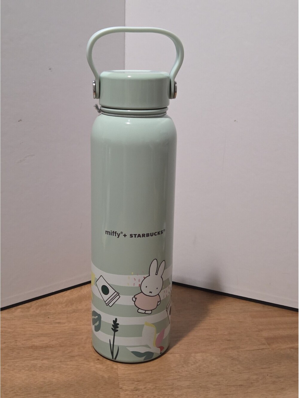 Miffy Starbucks 2026 27oz Mint Green Stainless Steel Water Bottle NWT